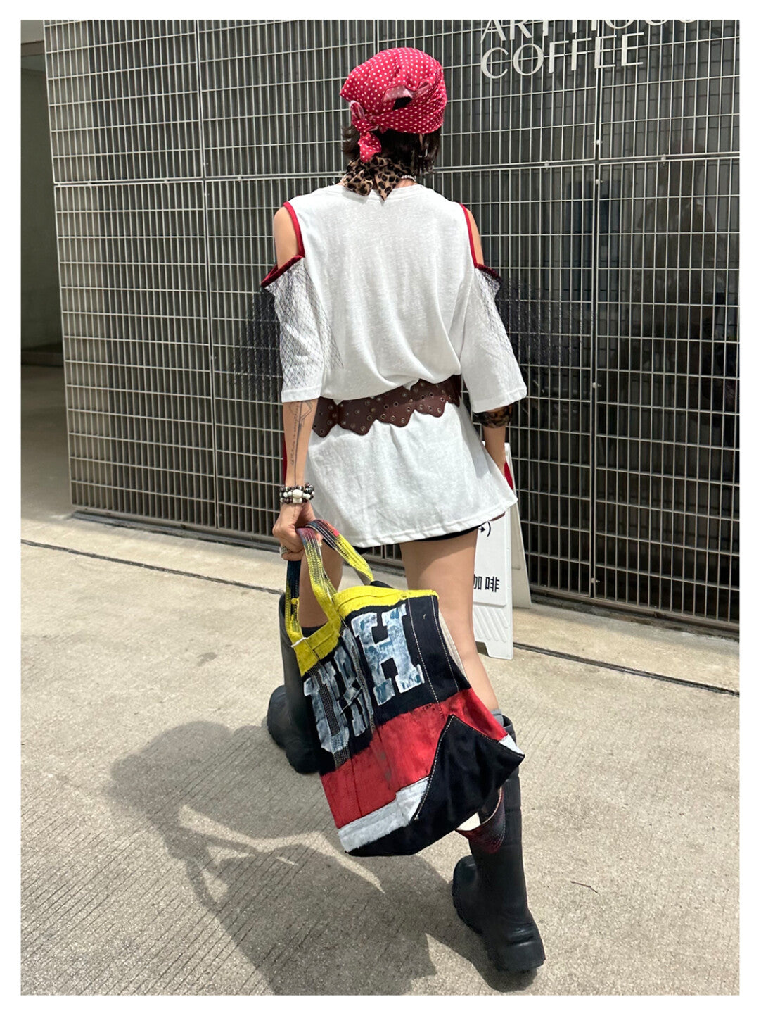 Oversized Graphic White Tee - Bold Statement Essential」