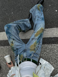 Hip-Hop Spray Paint & Hand-Drawn Graphic Jeans - Street Art You Wear」