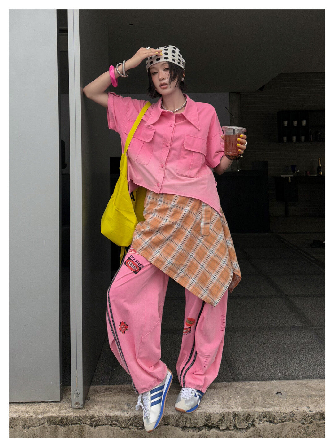 Heavy-Duty Washed Ombre Short-Sleeve Shirt - Industrial Elegance Redefined」