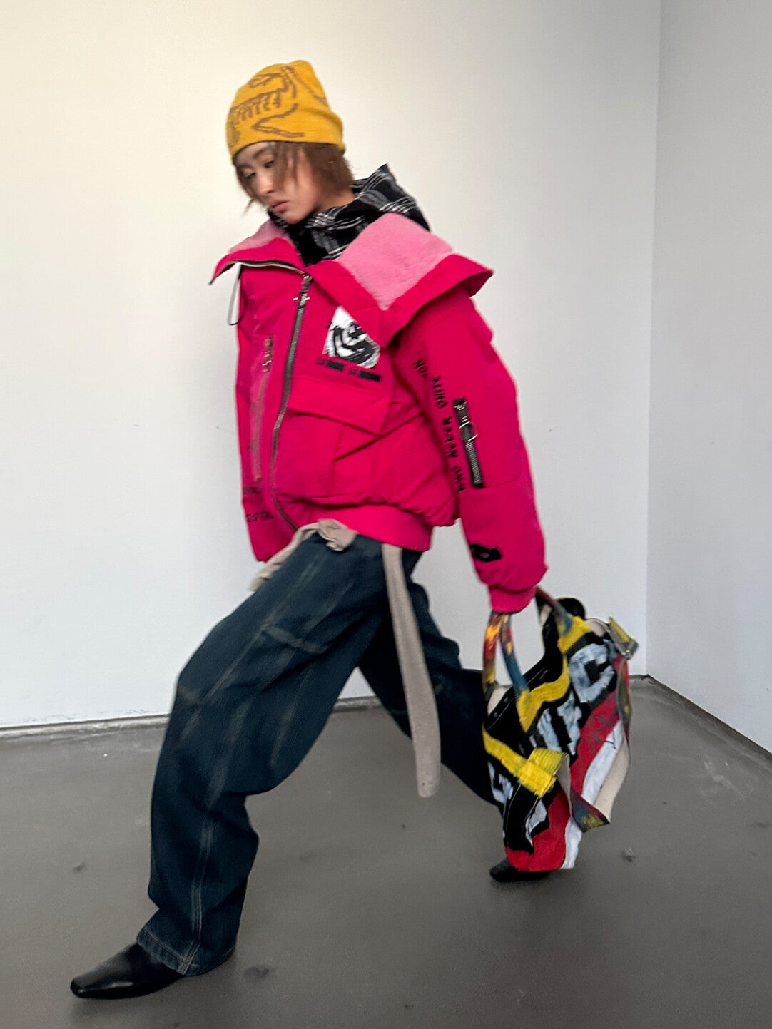 Oversized Collar Shearling Utility Jacket - Rugged Warmth Meets Street Savvy」
