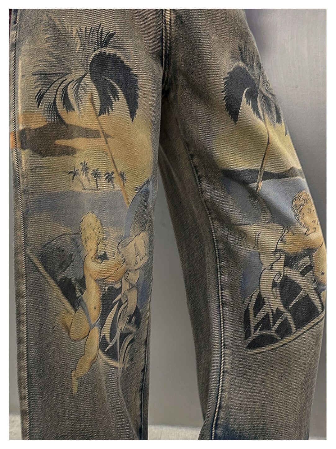 Wasteland Straight-Leg Jeans - Post-Apocalyptic Utility Meets Everyday Wear」