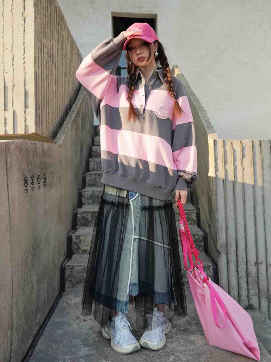 Classic American Collegiate Stripe Colorblock Sweater - Preppy Reinvented」