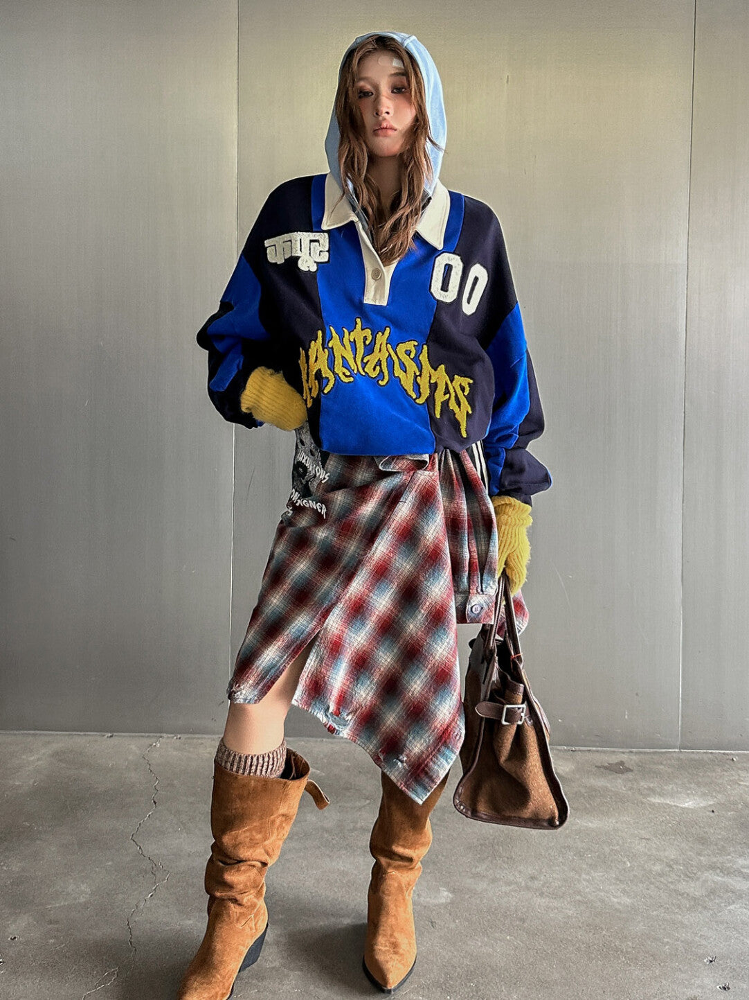 Refined Sport-Chic Colorblock Hoodie - Where Athletic Edge Meets Tailored Sophistication