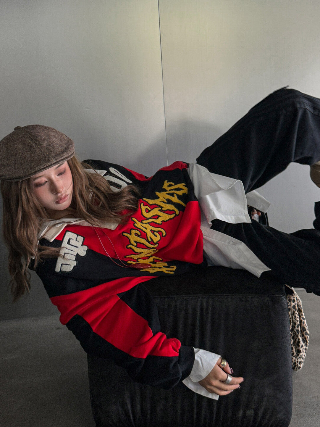 Refined Sport-Chic Colorblock Hoodie - Where Athletic Edge Meets Tailored Sophistication