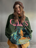 Whimsical Oversized Cat Hoodie - Playful Comfort with Purr-sonality」