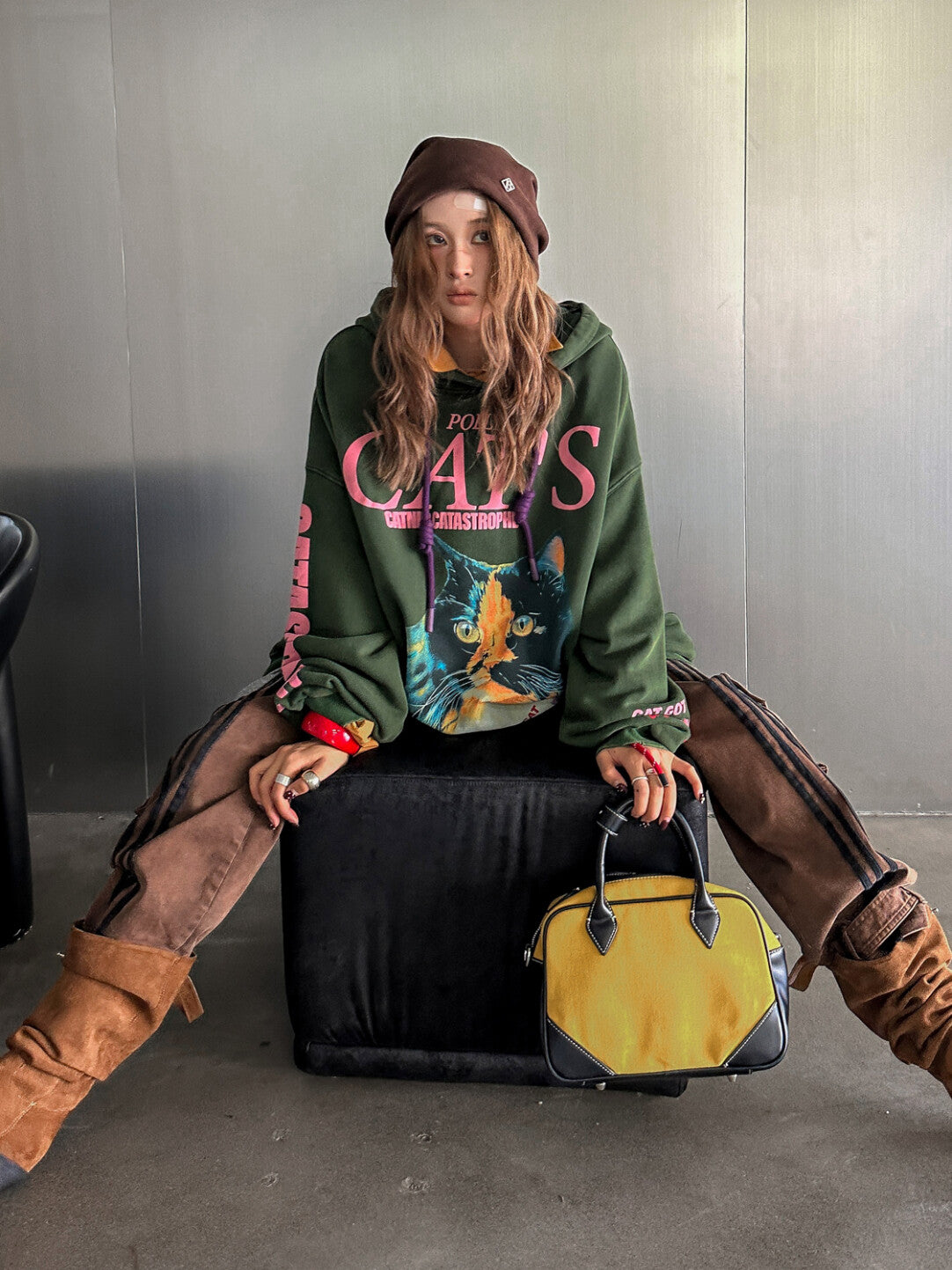 Whimsical Oversized Cat Hoodie - Playful Comfort with Purr-sonality」