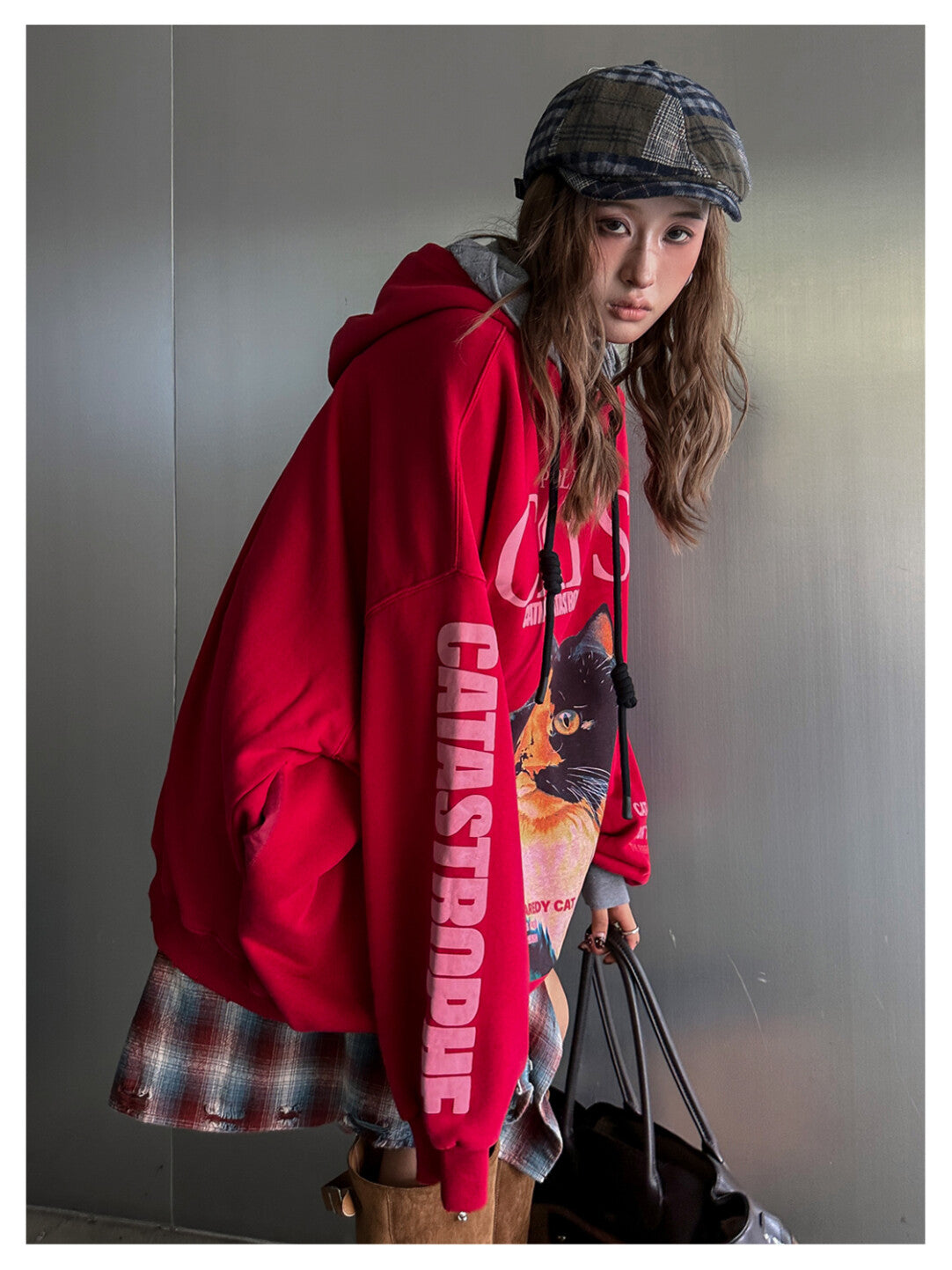 Whimsical Oversized Cat Hoodie - Playful Comfort with Purr-sonality」