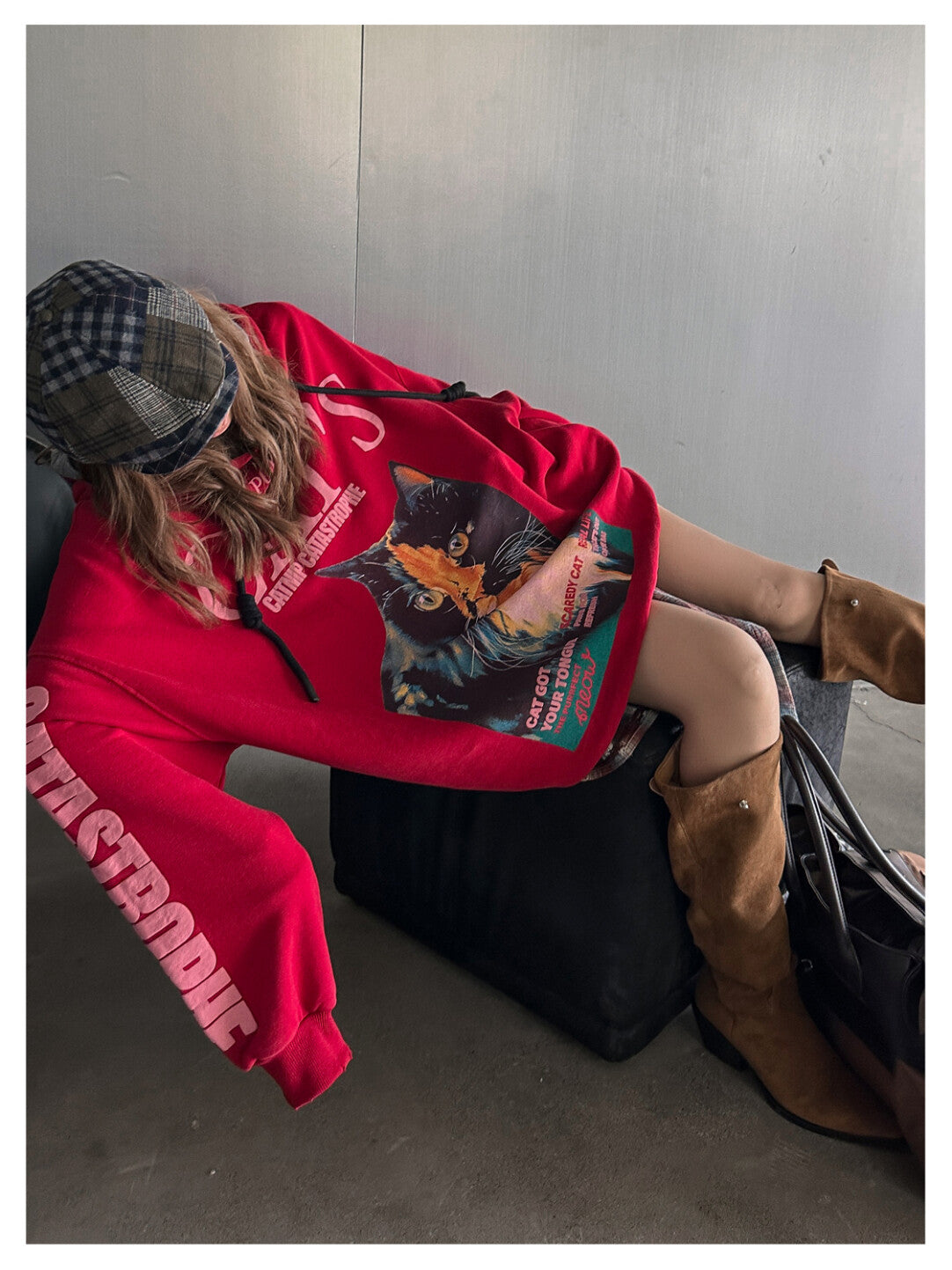 Whimsical Oversized Cat Hoodie - Playful Comfort with Purr-sonality」