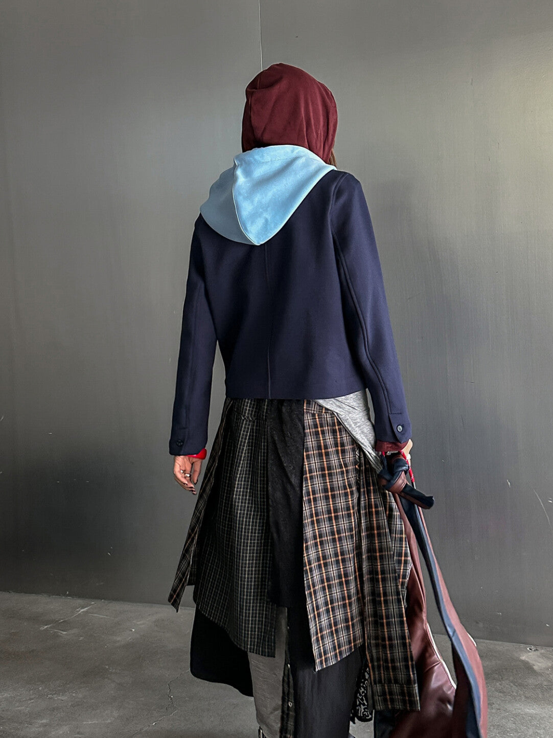 Color-Block Hooded Blazer - Where Street Meets Sophistication」