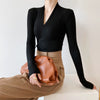 NEW Luxe VNeck Tee Spring Slim Fit Top 2025